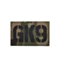 Parche moral táctico con diseño de distintivo GK9 en tela de camuflaje para equipo nocturno. - GK9