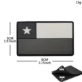 Parche táctico de bandera de PVC 3D con cierre de velcro para accesorios de mochila - V70187-2 Chile de PVC (Gris)