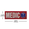 Τακτικό σήμα MEDIC ηθικού ανακλαστικό ιατρικό σήμα έκτακτης ανάγκης 20x7.5cm - Κόκκινο