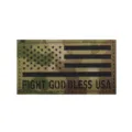Tactical Morale Patch Camouflage USA Flag Hook and Loop Badge Military Style Gear - American Flag Reflective Patch (USA Camouflage)