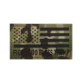 Tactical morale patch with American flag design and bold lettering for outdoor gear. - American Flag Reflective Patch (Camouflage)