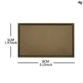 Solid color tactical patch DIY blank embroidered badge morale patch with hook and loop 5x8cm - Square Blank DIY (8x5cm) / 8x5cm / Khaki Green Edge