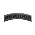 Special Forces embroidered patch, curved tactical hook and loop military morale badge grey. - SPECIAL FORCES Curved Patch / Gray
