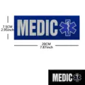 Τακτικό ιατρικό σήμα patch medic κεντητό με velcro για έκτακτη ιατρική ανάγκη 20x7.5cm - Μπλε