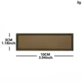 Blank tactical embroidery patch Velcro morale badge in khaki with size indicators 10x3cm - Long Blank DIY (10x3cm) / 10x3cm / Khaki Green Edge