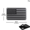 Parche Táctico de PVC 3D de la Bandera de EE. UU. con Gancho y Bucle para Mochilas 8x5cm - V70185-3 Nueva bandera de EE. UU. de PVC (8: Fondo gris negro)
