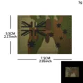 Australian flag tactical morale patch military camo hook and loop badge 7.5x5.5cm - Reflective Australia (Custom Camo)