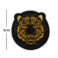 Reflektierender Tiger Moral-Patch, taktik Klettverschluss Aufnäher, 8cm rundes Abzeichen. - Reflektierender Dschungeltiger (M00360-2)