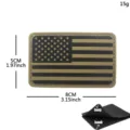 Parche Táctico de PVC con Bandera de EE. UU. Insignia Militar de Goma con Velcro 8x5cm - V70185-2 Nueva bandera de EE. UU. de PVC (9: Fondo barro negro)