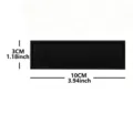 Blank embroidered morale patch tactical hook and loop badge 10x3cm black DIY patch - Long Blank DIY (10x3cm) / 10x3cm / Black