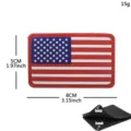 Parche táctico de bandera americana 3D de PVC con respaldo de velcro, insignia exterior. - V70185-1 Nueva bandera de EE. UU. de PVC (7: fondo rojo blanco)