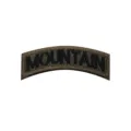 Mountain tactical embroidered patch hook and loop badge military morale apparel accessory - MOUNTAIN Curved Patch / Army Green