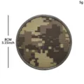 Round tactical morale patch with digital camo pattern, durable embroidery and hook backing. - Round Blank DIY (8cm) / 8cm / ACU Camouflage