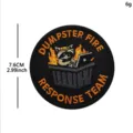 Toppa ricamata procione incendio cassonetto, distintivo tattico circolare per abbigliamento. - Procione Cassonetto (Fuoco Grigio 1#)