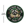 Toppa ricamata procione rotondo, distintivo vestito animale divertente, patch 7.5cm. - Procione Cassonetto (Orso Kaki 3#)