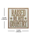 Parche bordado con eslogan de música country de los 90, accesorio táctico duradero. - Caqui Blanco