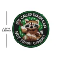 Toppa ricamata con procione divertente distintivo termoadesivo per vestiti zaini 7.5cm - Procione Cassonetto (Orso Marrone 4#)