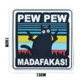 Pew Pew Madafakas Cat Patch Tactical Morale Badge Funny Embroidered Patch for Clothing. - P00439-4 PVC PEW PEW Cat (Cute 4#)