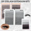 Set mit 544 DIY-Wimpernverlängerungs-Clustern, D-Curl in Längen von 8 bis 18 mm. - 1284 Cluster D-Schwung Wimpern Großpackung