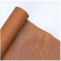 Braunes Wabenverpackungspapier, umweltfreundliches Netzpolstermaterial für Blumensträuße Geschenke. - 50cm*10 Yards/Rolle / Karamellbraun