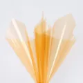Thickened transparent floral wrapping paper jelly film waterproof crystal cellophane bouquet material - Semi-Transparent Orange Juice / 20 Pieces/Pack (58x58cm)