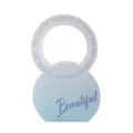 Boîte cadeau fleur poignée papier ronde carte emballage avec dégradé bleu élégant. - Bleu / Ensemble de 3