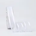 White sheer ribbon with solid edges on spool for DIY crafts, gift wrapping and bows. - 2.5cm*20 Yards / White