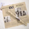 Carta regalo giornale inglese retro per bouquet di fiori, imballaggio floreale vintage impermeabile. - Stile Rosa / Confezione da 20 / colore pelle di mucca