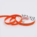1cm orange double faced satin ribbon for gift wrapping, flower bouquet packaging and bow making. - 1.0cm / Orange