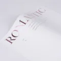 Waterproof floral wrapping paper with gold foil 'ROMANTIC' text, thick pearlescent film DIY. - Romantic Model C (Pink Gold + White) / 10 Sheets Pack