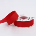 Red satin ribbon roll for gift wrapping, flower bouquet packaging and craft decor. - 2.5cm / Red