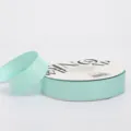 Light green satin ribbon roll for flower bouquet wrapping, gift box decoration and crafts. - 2.5cm / Teal Blue