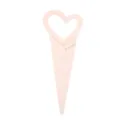 Scatola di imballaggio per fiori singoli con ritaglio a cuore rosa sacchetto di carta - Rosa / Confezione da 10