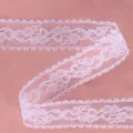 Weißes Spitzenband Borte für Blumenstrauß Verpackung, DIY Basteln und Geschenkdekoration. - Stil A05 / 2.5cm Breite 20 Yards / Weiß
