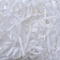 White shredded paper filler for gift boxes, premium packaging material for crafts and parties. - White / Pack