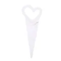 Borsa di imballaggio per fiori singoli cuore bianco scatola regalo bouquet carta - Bianco / Confezione da 10