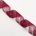2.5cm Organza Ribbon Sheer Ribbon for Floral Bouquet Packaging DIY Bow Craft Decor - Burgundy