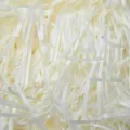 White shredded paper filler for gift boxes, ideal for secure packaging and festive decoration. - Cream / Pack