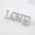 Accessorio lettera LOVE in strass per bouquet di fiori decorazione scatola regalo DIY. - Stile Lettera LOVE / 5 Pezzi / Bianco