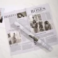 Carta da regalo per fiori in stile giornale inglese vintage impermeabile per bouquet fiori - Stile Rosa / Confezione da 20 / Viola grigiastro
