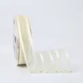 2.5cm sheer organza ribbon with satin edge for DIY gift wrapping, bouquet decoration, and bows. - 2.5cm*20 Yards / Off White