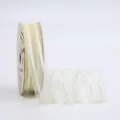 2.5cm striped organza ribbon sheer ribbon for gift wrapping bouquet bow DIY craft - 2.5cm*20 Yards / Beige