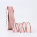 2.5cm Pink Sheer Chiffon Ribbon with Satin Edge for DIY Bows Craft Floral Gift Wrapping - 2.5cm*20 Yards / Coral Pink