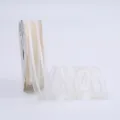 2.5cm striped sheer organza ribbon white edge for gift wrapping, floral bouquet and DIY bows. - 2.5cm*20 Yards / Apricot