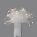 Korean style glowing wave mesh bouquet wrapping pleated tulle with LED lights for flowers - Glowing Wave Mesh / 25cm*2 Meters / White