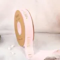 1cm pink hot stamping ribbon for DIY gift wrapping, bouquet decoration, and bow making. - Width 2.5cm * Length 45 Yards / Pink