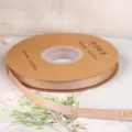 1cm pink metallic foil ribbon roll for DIY flower bouquet wrapping, gift packaging, and bow making. - Width 1cm * Length 45 Yards / Cinnamon