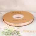 1cm pink gold foil ribbon for DIY flower bouquet gift wrapping bow decoration and baking crafts - Width 1cm * Length 45 Yards / Champagne Pink