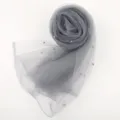 Grey pearl tulle mesh fabric for bouquet wrapping, floral arrangement and photography backdrop. - 1.6m Pack / Gray