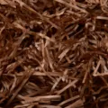 Brown crinkle cut paper shred filler for gift boxes, packaging and festive decoration supplies. - Coffee / Pack